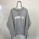 Vintage Nike Athletic Hoodie Grey Large