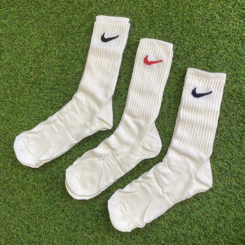 Vintage Nike Socks Colour 3 Pack White