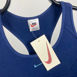 Vintage Nike Women’s Sports Bra T-Shirt Blue Large