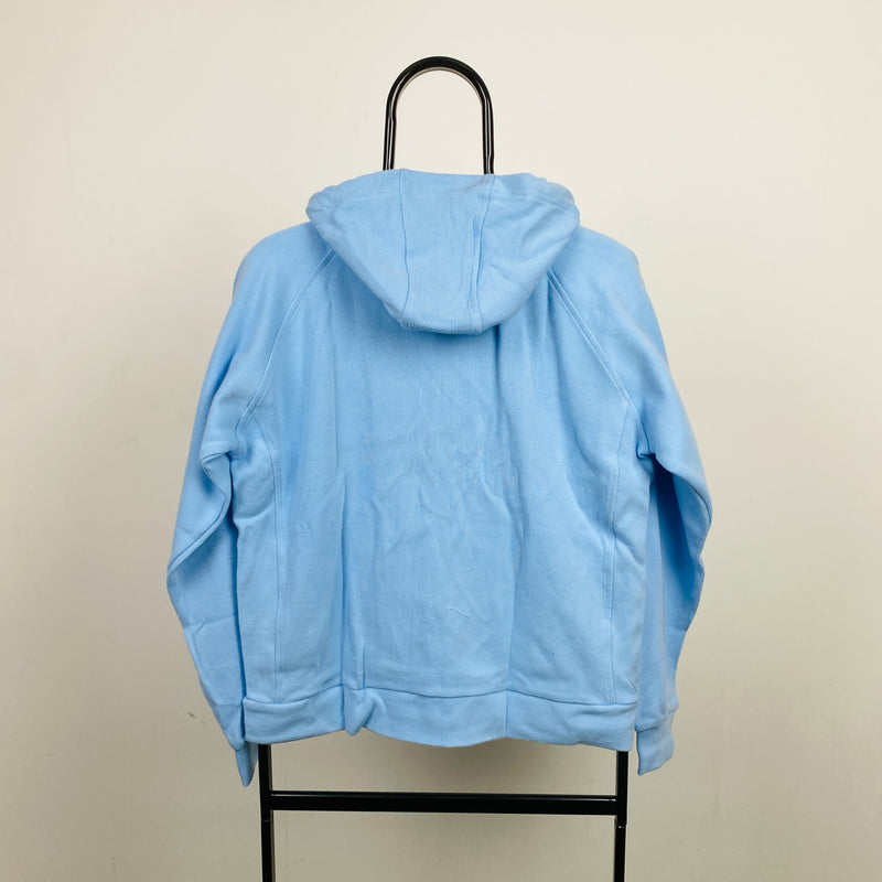 Vintage Nike Zip Hoodie Baby Blue Medium