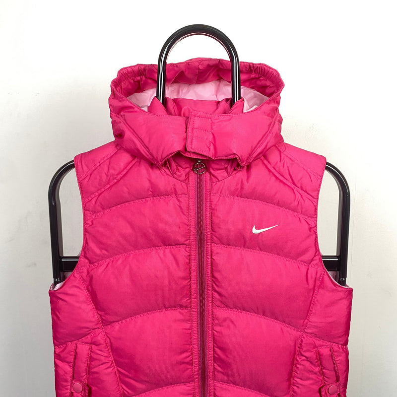 Vintage Nike Puffer Gilet Jacket Pink XS