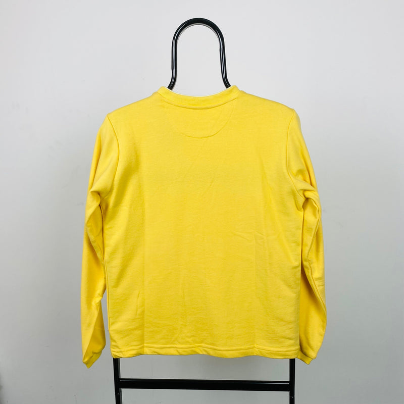 Vintage Nike Cropped Sweatshirt Yellow XXS