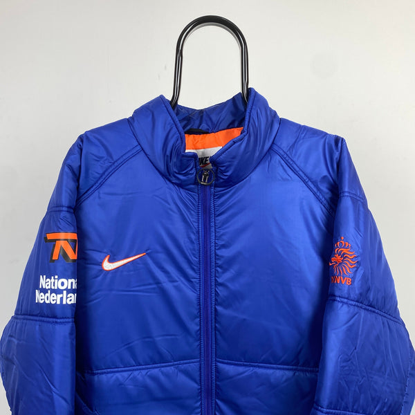 Vintage Nike Netherlands Down Puffer Jacket Blue XL/XXL