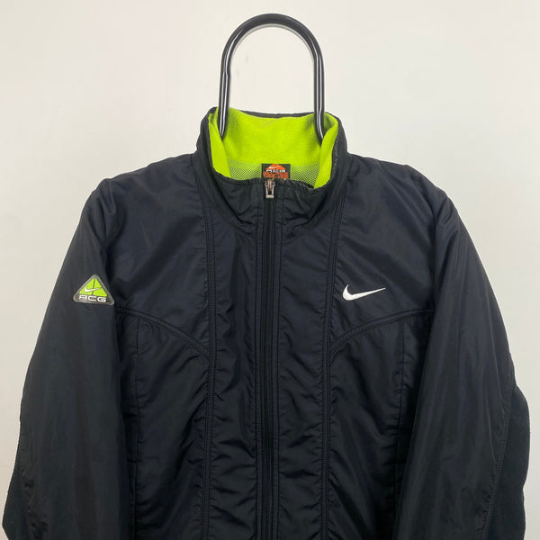 Vintage Nike ACG Fleece Coat Jacket Black Small