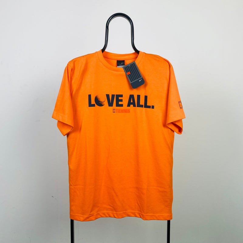 Vintage Nike Court T-Shirt Orange Small