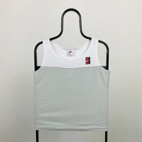 Vintage Nike Challenge Court Sports Bra Vest T-Shirt White Medium