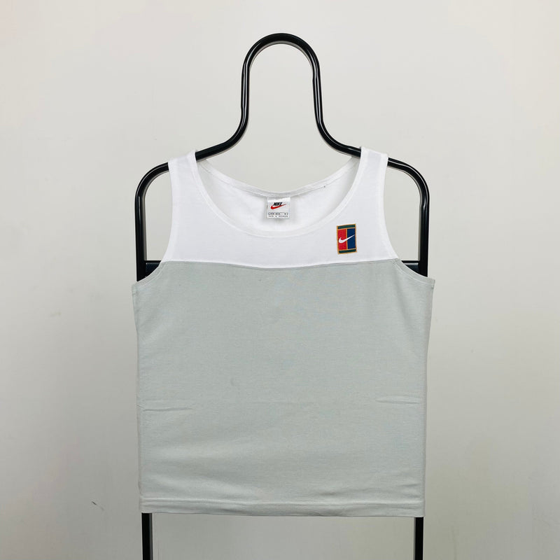 Vintage Nike Challenge Court Sports Bra Vest T-Shirt White Medium