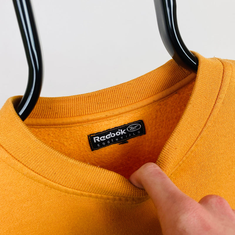 Vintage Reebok Sweatshirt Orange Small