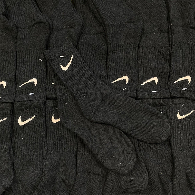 Vintage Nike Swoosh Socks Black