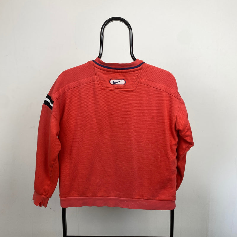 Vintage Nike Sweatshirt Red XS