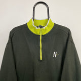 Vintage Nike 1/4 Zip Sweatshirt Green XL