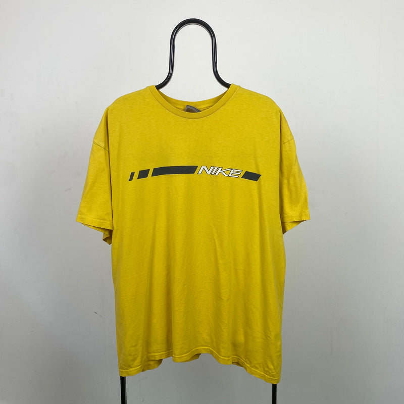 Vintage Nike Graphic T-Shirt Yellow XL