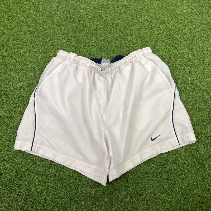 Vintage Nike Piping Shorts White Large