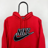 Vintage Nike Hoodie Red Small