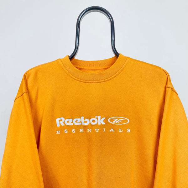 Vintage Reebok Sweatshirt Orange Small