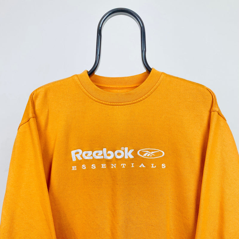 Vintage Reebok Sweatshirt Orange Small