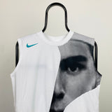 Vintage Nike Rafael Nadal Vest T-Shirt White Medium