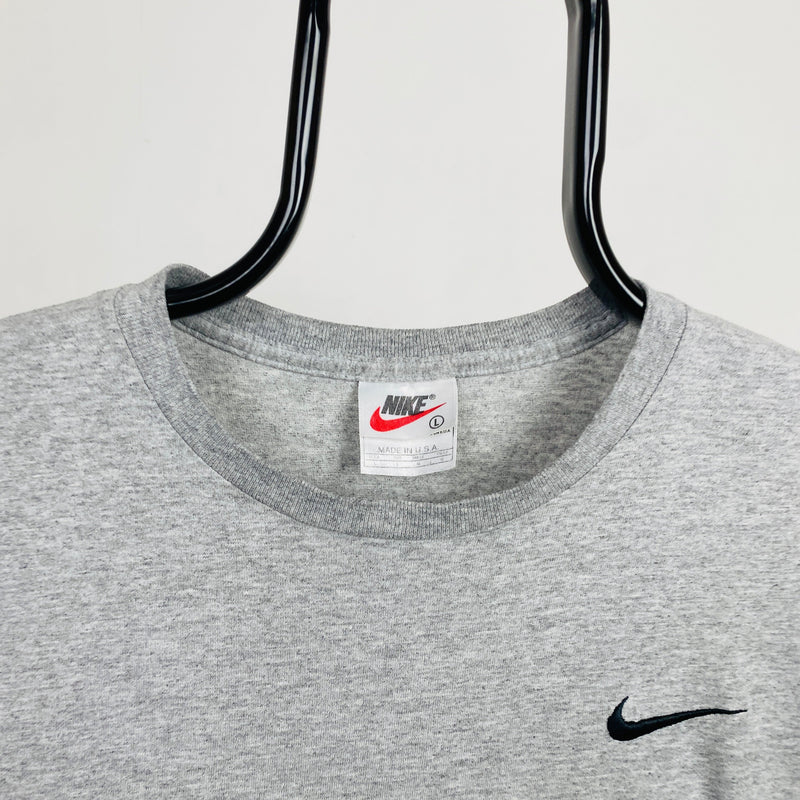 Vintage Nike T-Shirt Grey Small