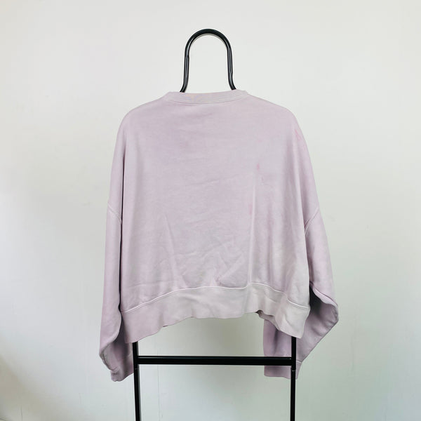 Vintage Nike Cropped Sweatshirt Purple Large