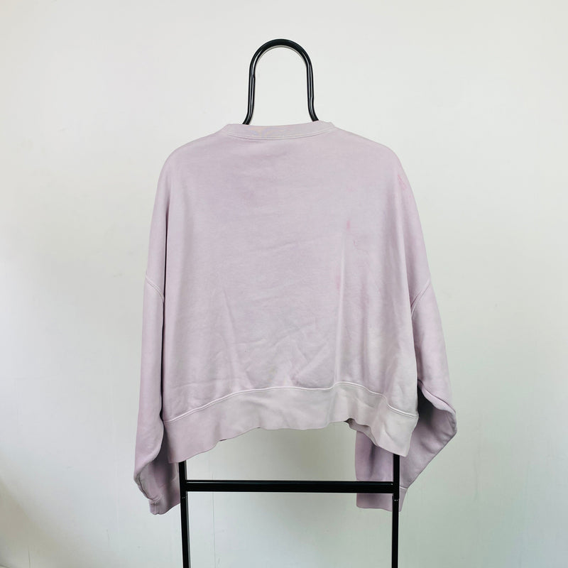 Vintage Nike Cropped Sweatshirt Purple Large