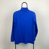 Vintage Nike Roll Neck Sweatshirt Blue Medium