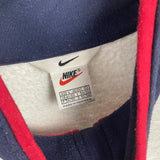 Vintage Nike USA 1/4 Zip Sweatshirt Grey Large