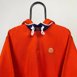 Vintage Nike 1/4 Zip Basketball Hoodie Orange Medium