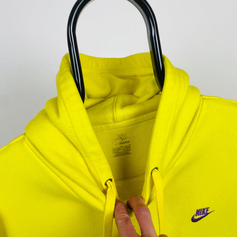 Vintage Nike Hoodie Yellow Large