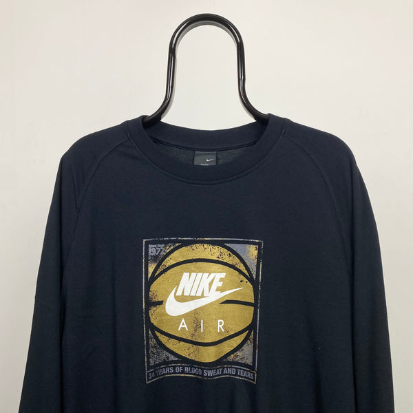 Vintage Nike Air Basketball Long Sleeve T-Shirt Black Large