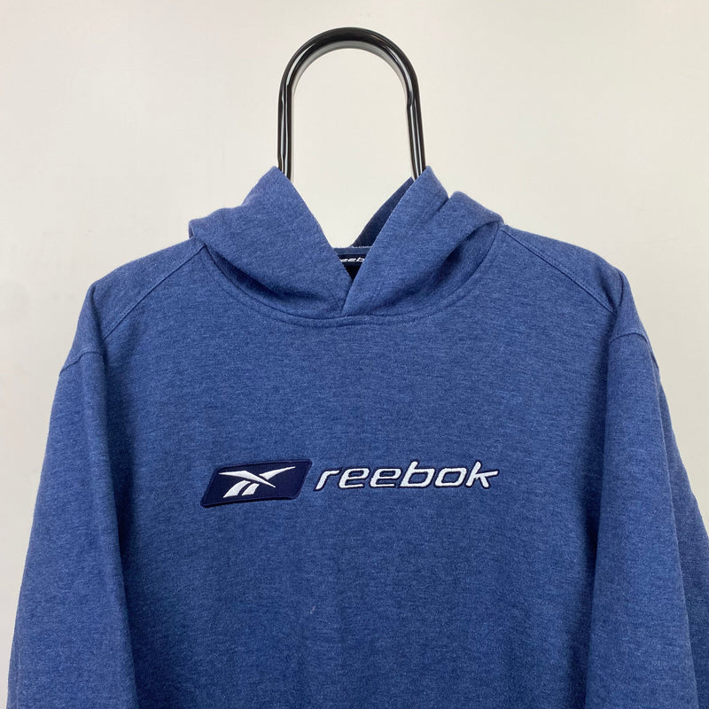 Retro Reebok Hoodie Blue Small