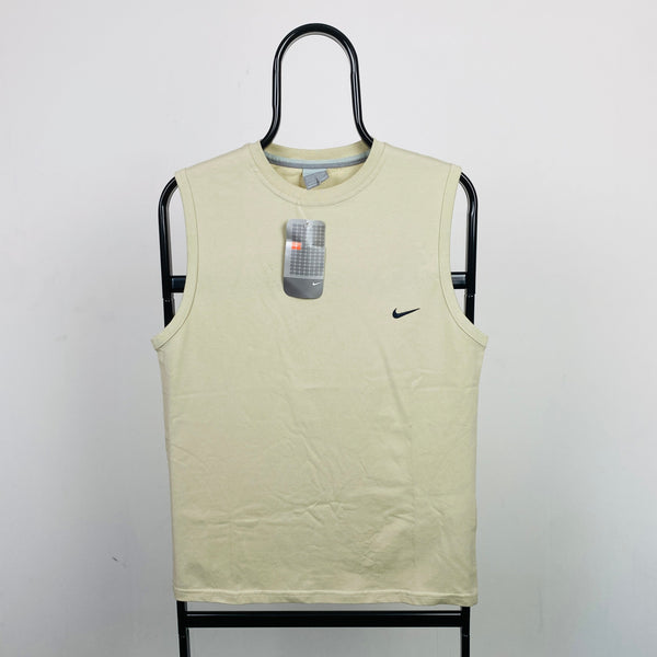 Vintage Nike Vest T-Shirt Light Brown Small