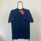 Vintage Nike Swoosh T-Shirt Blue Small