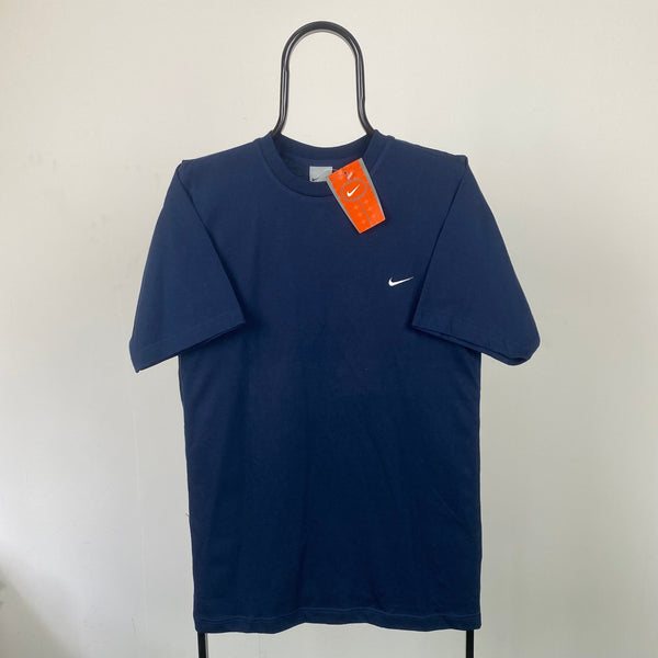 Vintage Nike Swoosh T-Shirt Blue Small