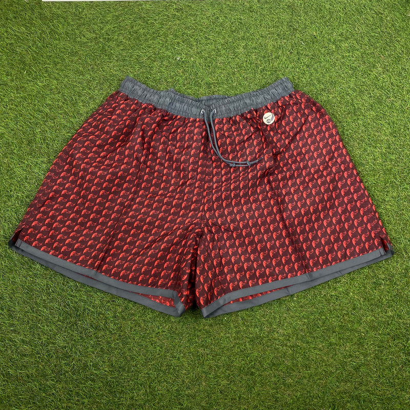 Vintage Nike Wavey Shorts Red Large