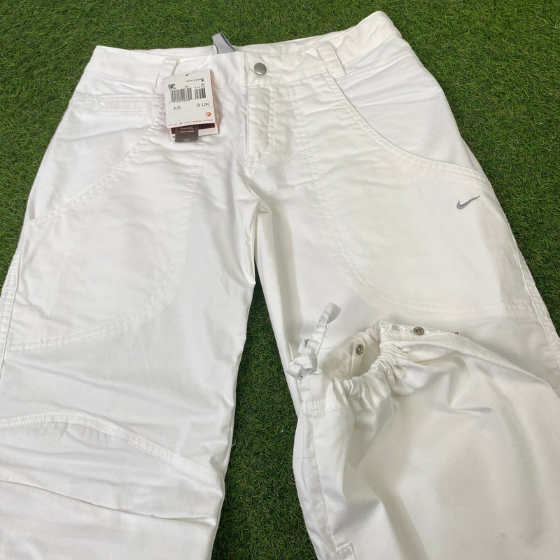 Vintage Nike Parachute Joggers White XS