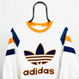 Vintage Adidas Sweatshirt White Small