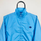 Vintage Nike Hex Windbreaker Jacket Blue Small