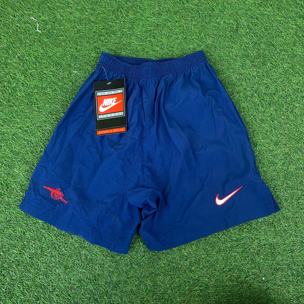 Vintage Nike Arsenal Football Shorts Blue XS