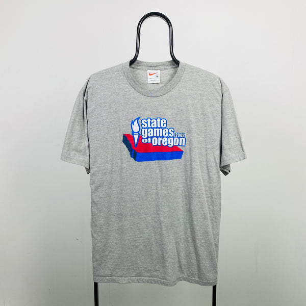 Vintage Nike Oregon T-Shirt Grey Medium