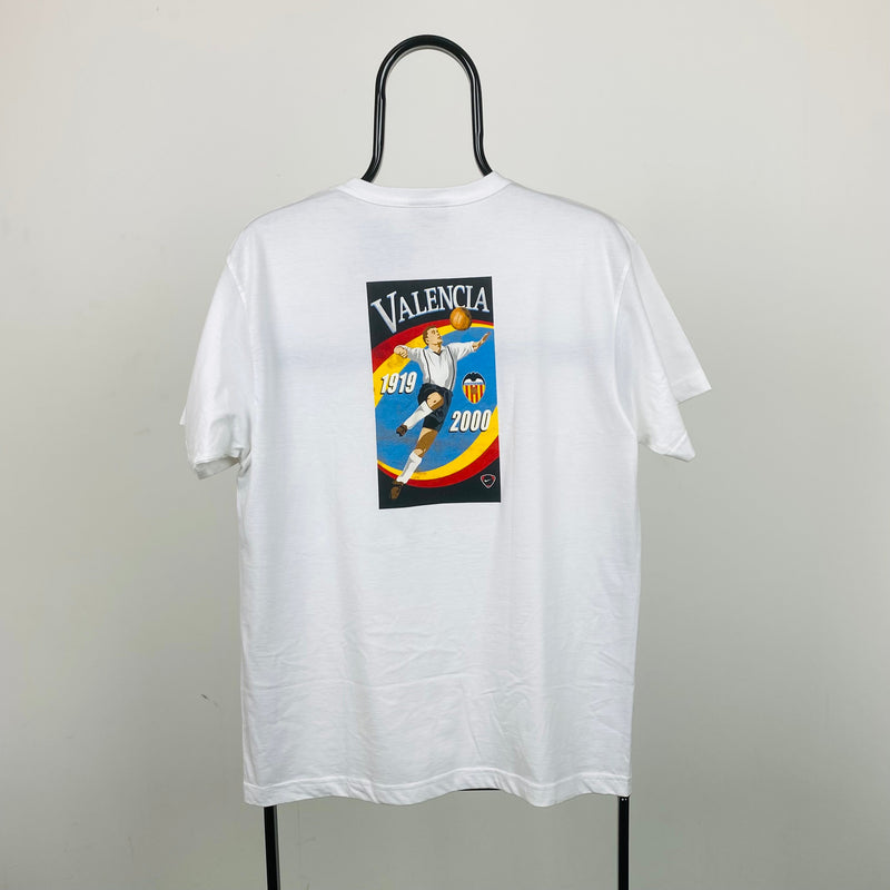 Vintage Nike Valencia Football T-Shirt White Small