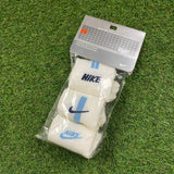 Vintage Nike Socks 3 Pack White Blue