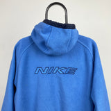 Vintage Nike Reversible Fleece Coat Jacket Blue Small