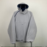 Vintage Nike Reversible Side Winder Fleece Jacket Blue Grey Large