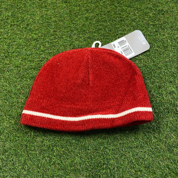 Vintage Nike Beanie Hat Red