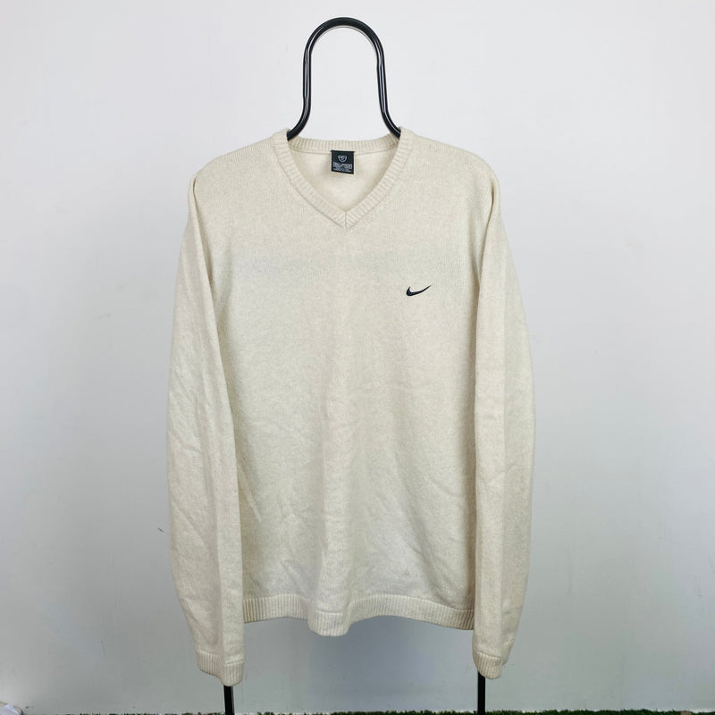 Vintage Nike Wool Sweatshirt Light Brown Large