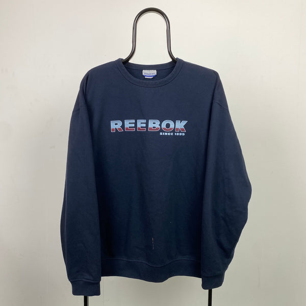 Vintage Reebok Sweatshirt Blue XL