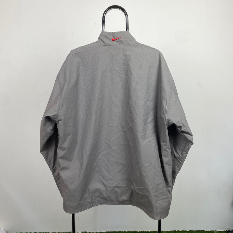 Vintage Nike Hex Side Winder Windbreaker Jacket Grey XL