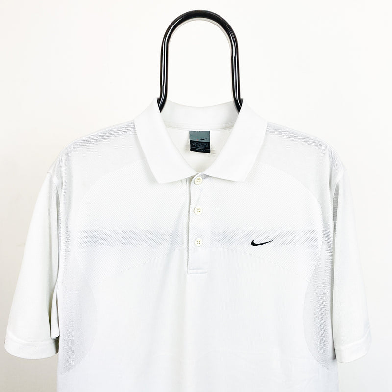 Vintage Nike Dri-Fit Polo Shirt T-Shirt White XL