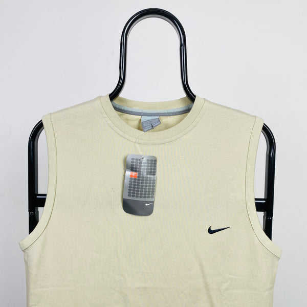 Vintage Nike Vest T-Shirt Light Brown Small