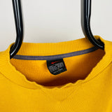 Vintage Nike Cropped Sweatshirt Yellow Large